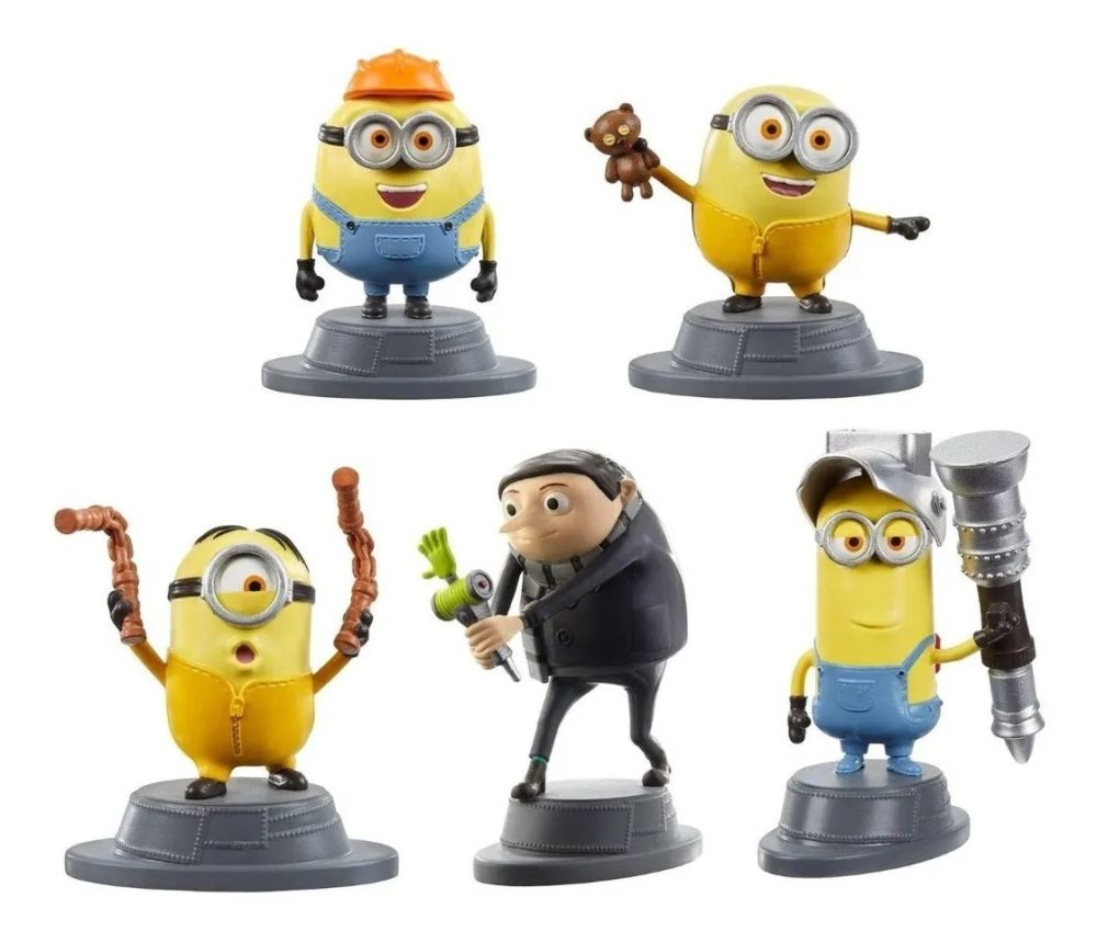Micro Collection MINIONS The Rise of Gru 2” Mattel Set of (5)