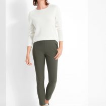 BR 668913 Petite High-Rise Skinny-Fit Luxe Sculpt Pant Dusty Olive Green size 00p, 0,2,4