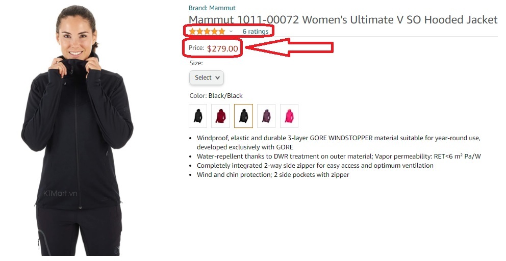 Mammut 1011-00072 Women’s Ultimate V SO Hooded Jacket ktmart 6