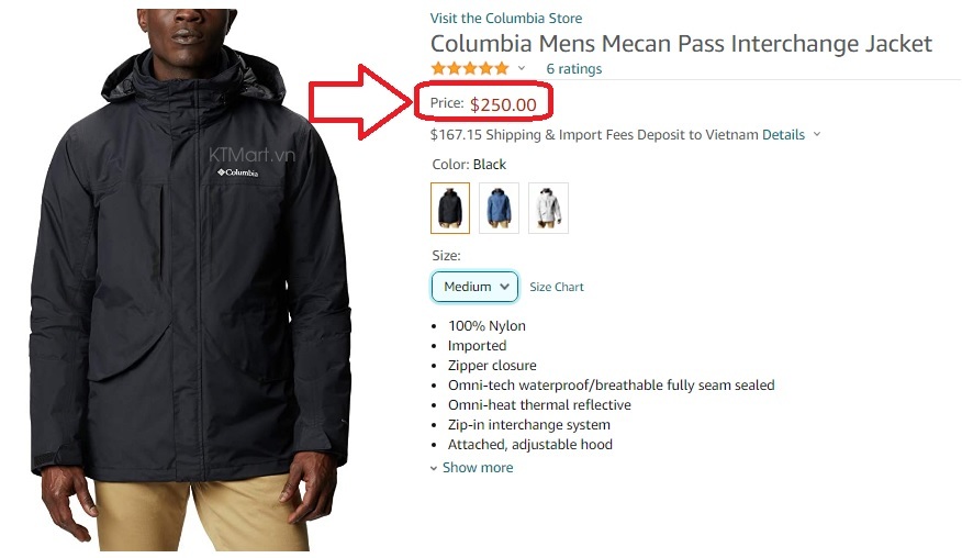 Columbia Men’s Mecan Pass™ Interchange Jacket 1910972 Columbia WE1321 ktmart