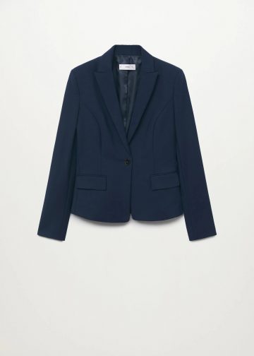 Mango 17080145 Structured suit blazer size S Dark Navy6