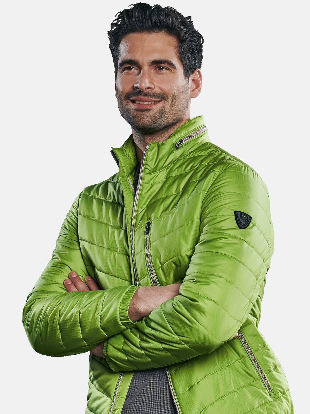 Engbers Sporty quilted Jacket In The Trend Color Grass Green