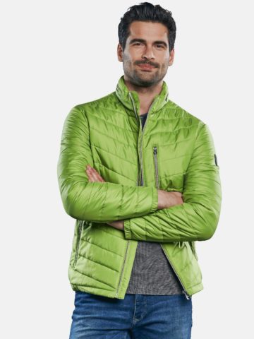 Engbers Sporty quilted Jacket In The Trend Color Grass Green5