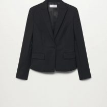 Mango 17080145 Structured suit blazer size S Black7