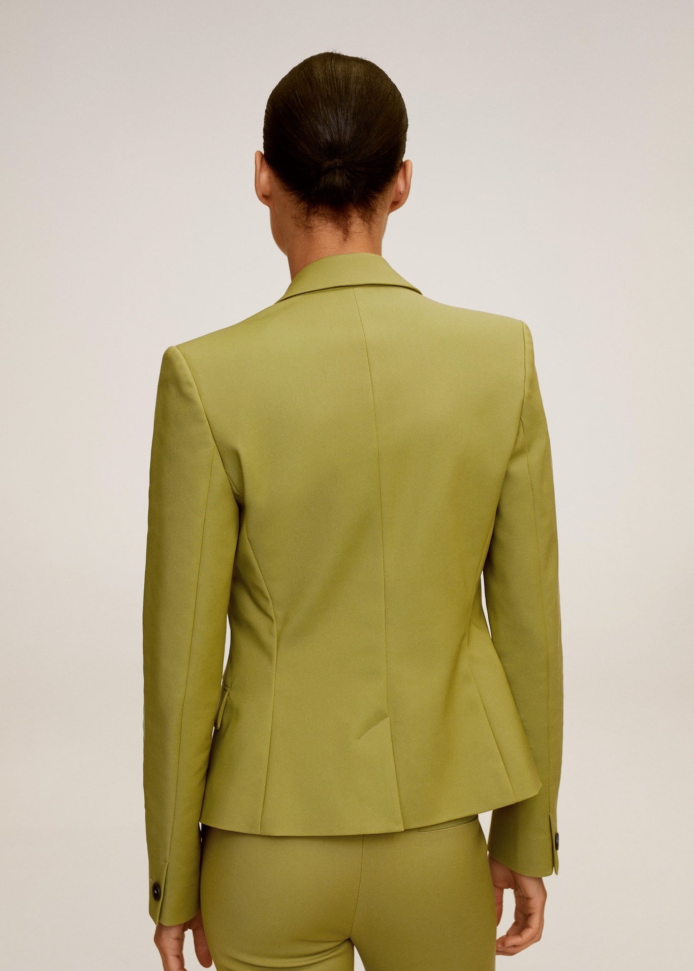 Mango 77092888 Structured suit blazer Olive green size 38(EU)3