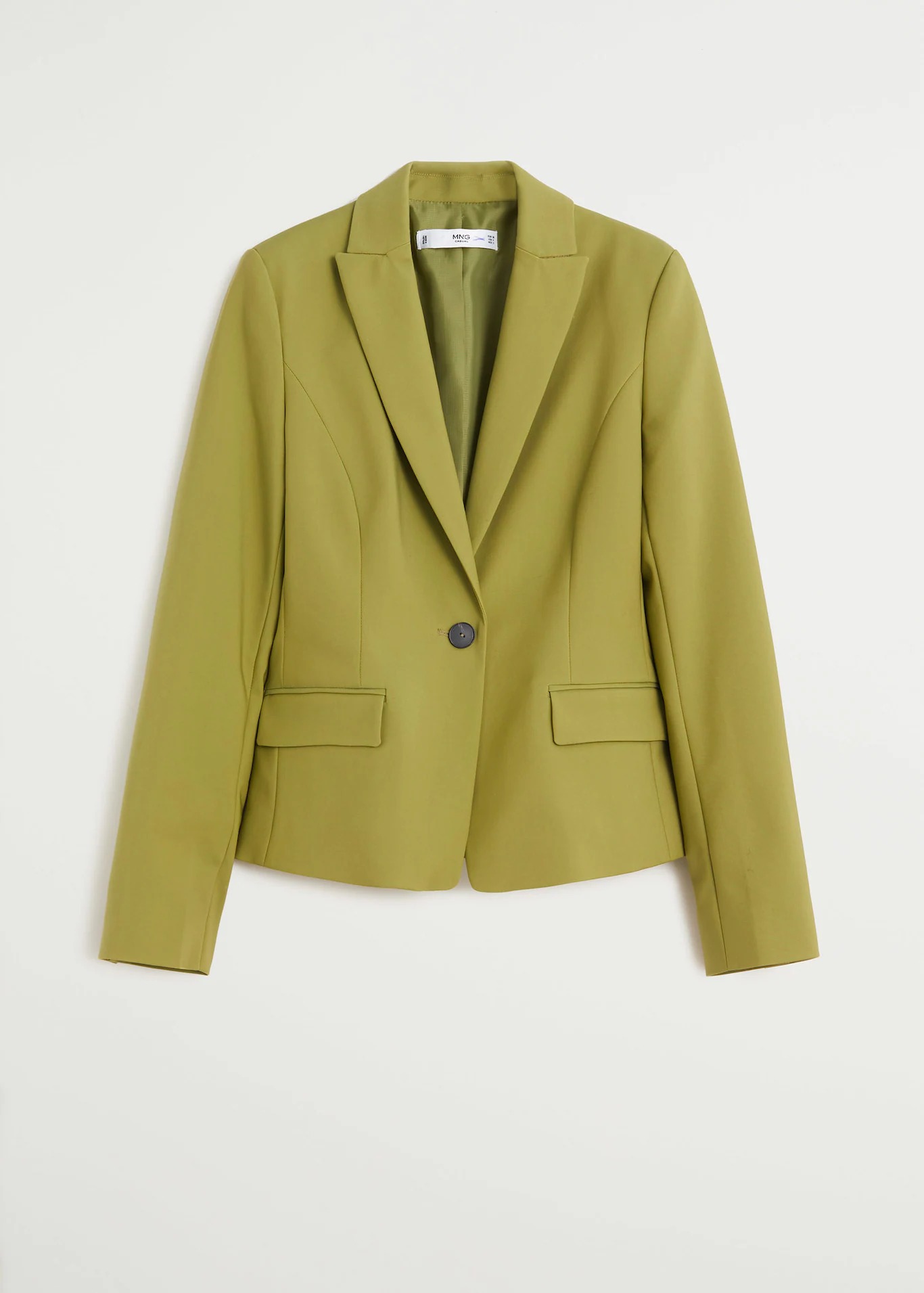 Mango 77092888 Structured suit blazer Olive green size 38(EU)7