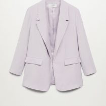 Mango 87044029 Patterned suit blazer Lilac size M6