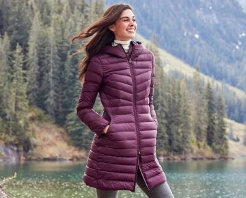Roots Packable long down women jacket
