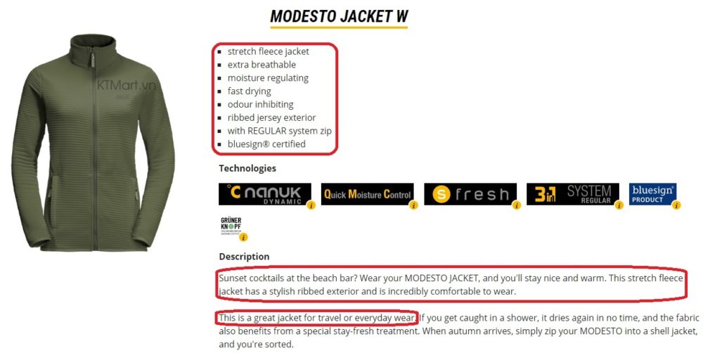 Jack Wolfskin Women’s Modesto Jacket 1708251 ktmart 9