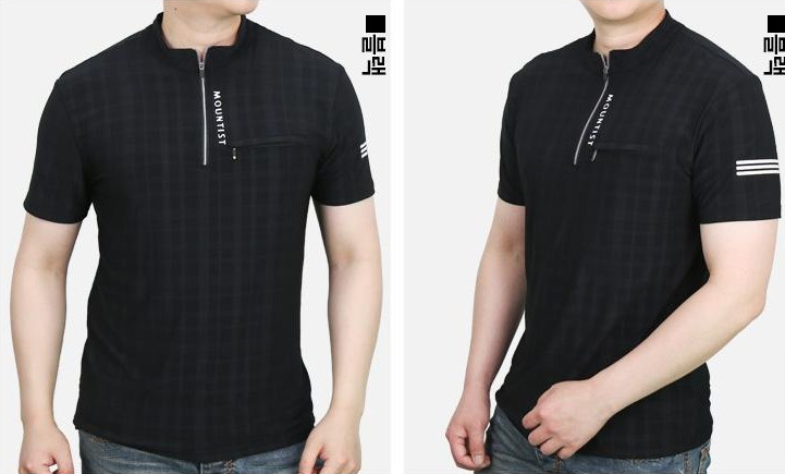 Mountist Haiti Y Short Sleeve Zip-Up T-shirt (Male) size 105, 110, 115