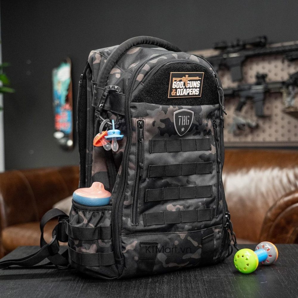 TBG – Mens Tactical Diaper Bag Backpack Built-in Changing Mat, Stroller Strap ktmart 0