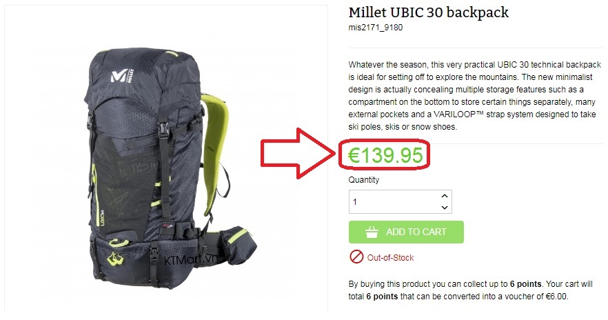 Millet Ubic 30 Backpack MIS2171 ktmart 15