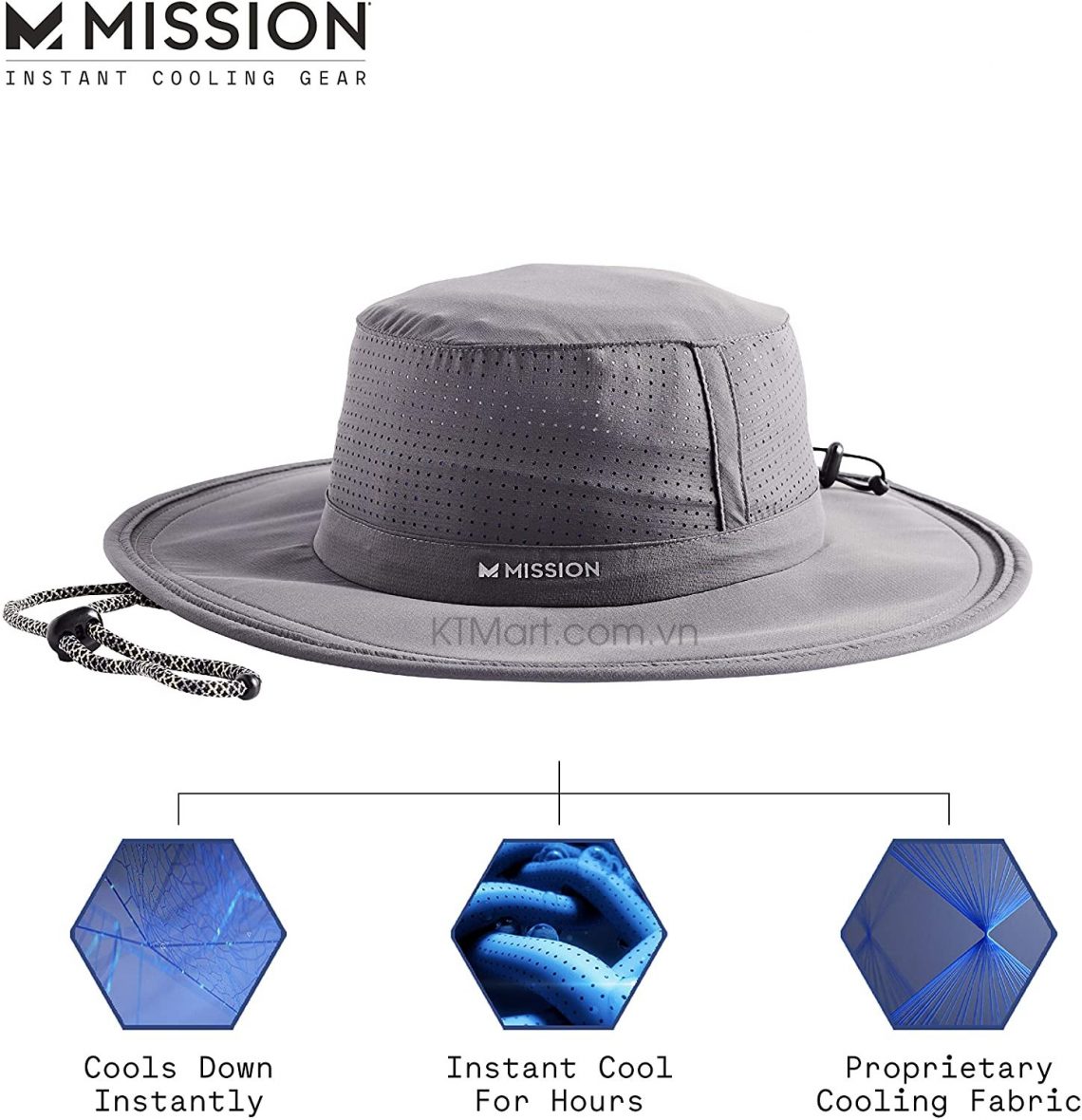 Mũ rộng vành Mission Max Plus Pinnacle Cooling Booney Hat