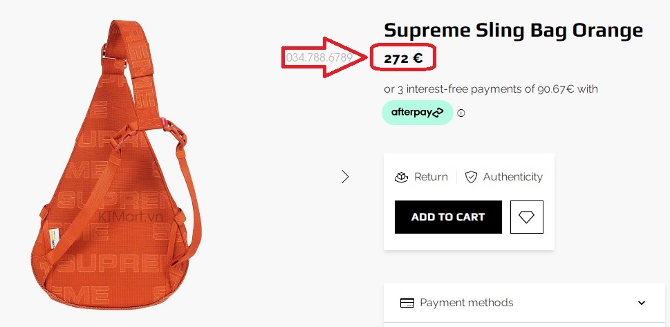 Supreme Sling Bag Orange Limited Edition ktmart 2