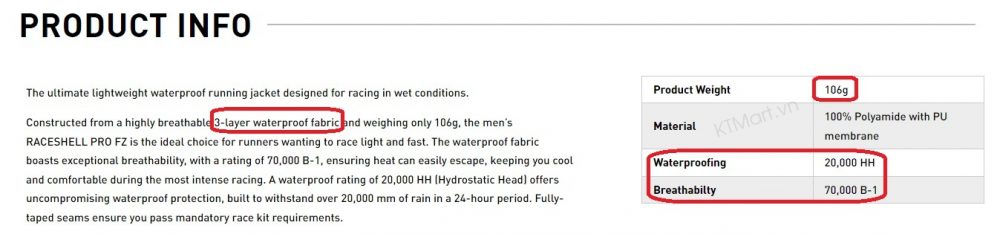 Inov-8 Raceshell Pro Full Zip Waterproof Jacket Men’s ktmart 17