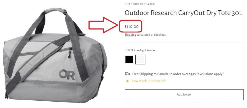 Outdoor Research CarryOut Dry Tote Bag 30L 279899 ktmart 13