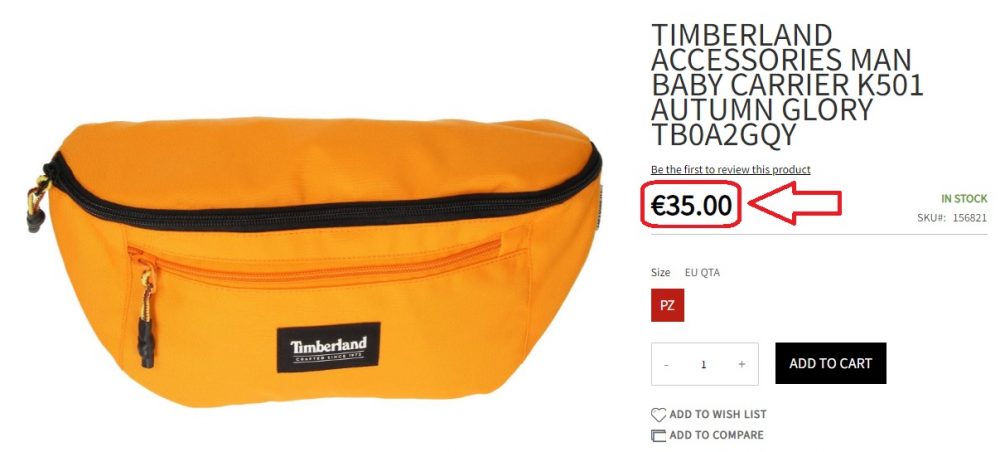 Timberland Men’s Waist Bum Bag One Size TB0A2GQY ktmart 1
