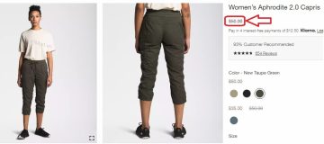 The North Face Women’s Aphrodite 2.0 Capris NF0A2UO6 ktmart 2