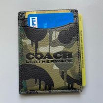 Coach Card Case In Signature Canvas With Camo Print CA300 ktmart 1