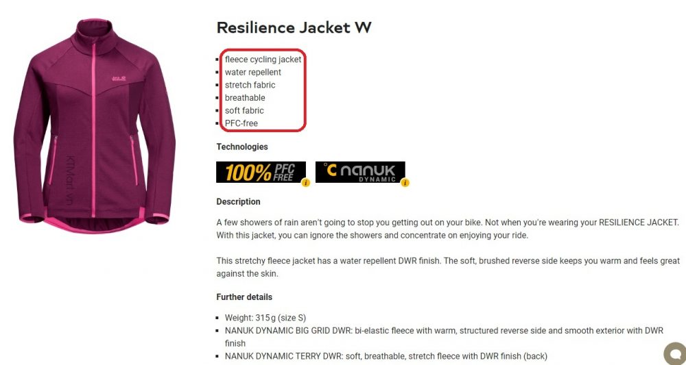 Jack Wolfskin Resilience Jacket Women 1710051 ktmart 5