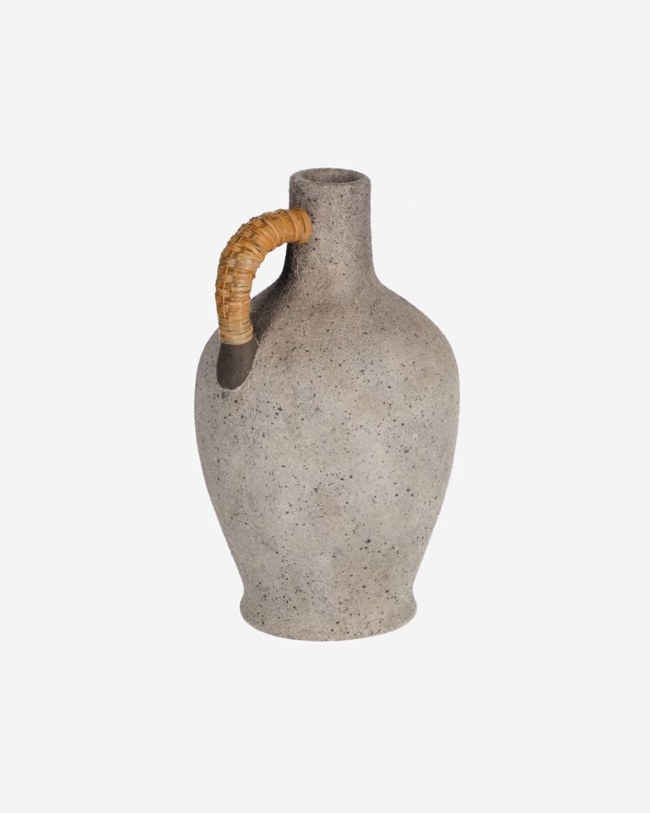 Bình gốm Kave Home Agle grey ceramic vase, 35 cm