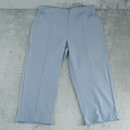 Columbia XL8866 PFG Activewear Capri Pants Women’s Medium Elastic-Waist High-Rise Gray
