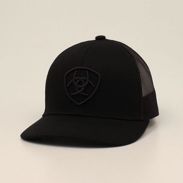 Ariat Black on Black shield logo – hats cap – A300053001