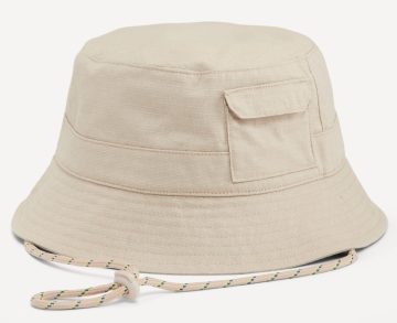 Gender-Neutral Drawstring Pocket Bucket Hat for Kids1