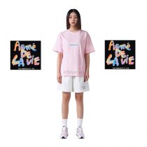 Acmé De La Vie ADLV Teddy Bear Doll Collage Short Sleevet T-Shirt Pink ktmart 00