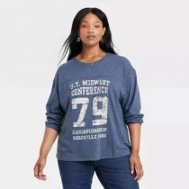 Universal Thread Women's Midwest Conference Varsity Long Sleeve Shirt