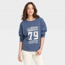 Universal Thread Women's Midwest Conference Varsity Long Sleeve Shirtc