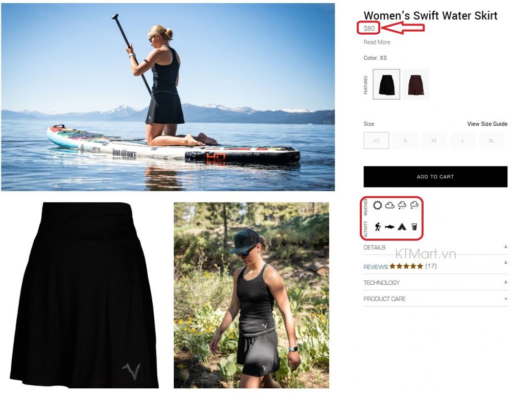 Voormi Women’s Swift Water Skirt ktmart 6