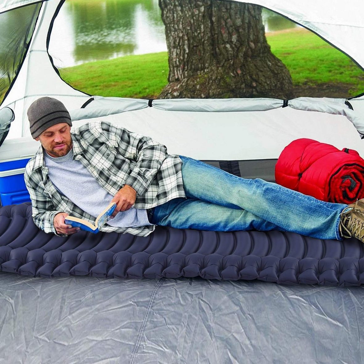 INVOKER Ultralight Inflatable Lightweight Sleeping Pad ktmart 6