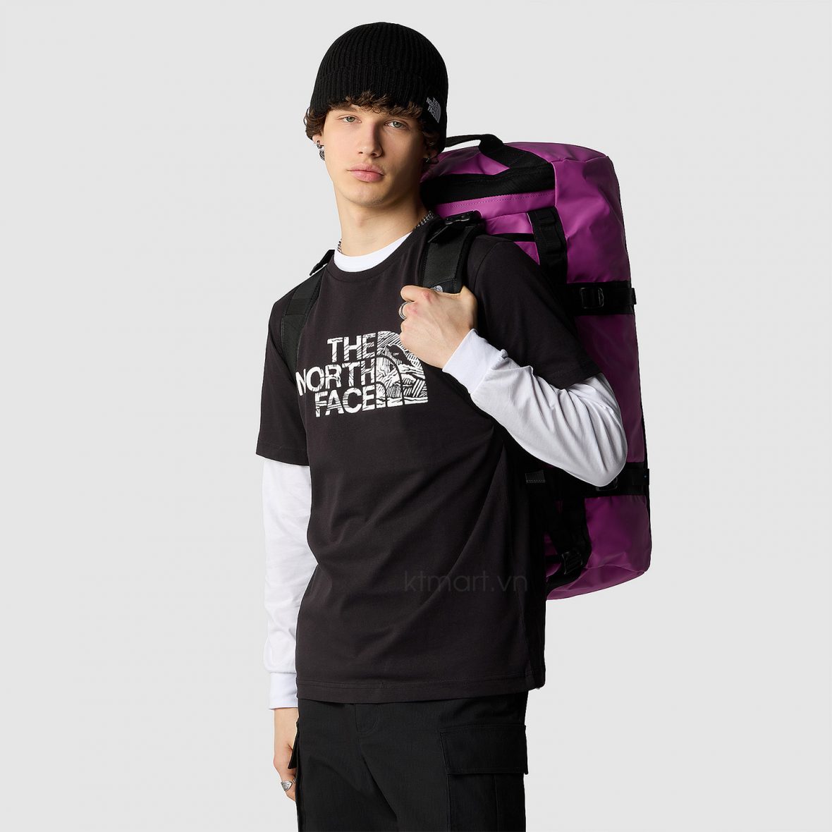 The North Face Base Camp Duffel-M-Wisteria Purple TNF Black NF0A52SA ktmart 6