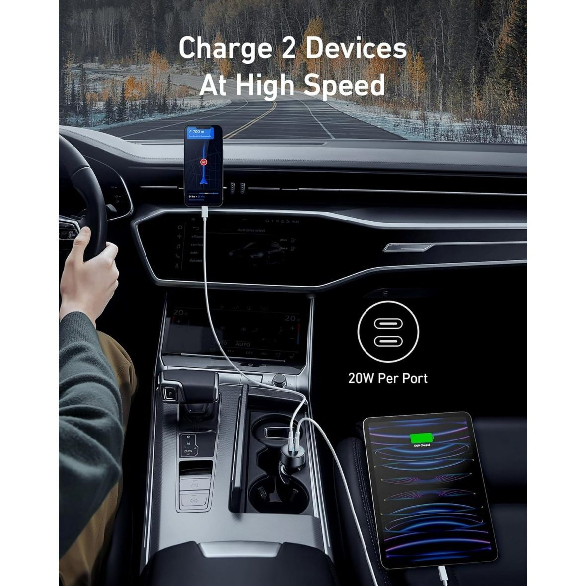 Anker PowerDrive III Duo USB-C Car Charger ktmart 3