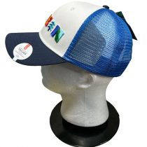 LL Bean Mesh Trucker Hat Cap Embroidered Snap Back National Park Foundation Blue ktmart 3
