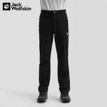 Jack wolfskin 5521211 Men's water-repellent minimalist casual trousers hiking pants Black1