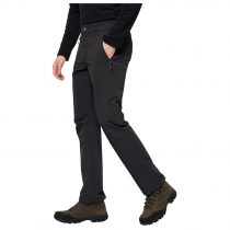 Jack wolfskin 5521211 Men's water-repellent minimalist casual trousers hiking pants Black2