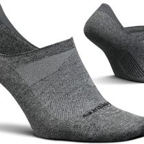 Feetures Elite Invisible Socks - Anti-Slip Sport Sock Liner with Targeted Compression Grey size M, L