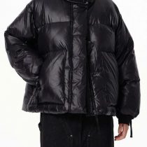 Studio Tomboy High Neck Glossy Short Down Jacket2