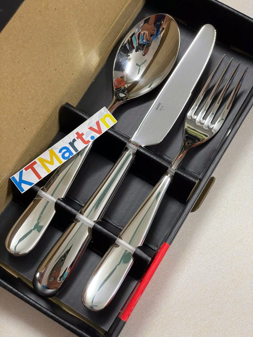 Alessi 3 Piece Cutlery Set – Nuovo Milano Design 1987 1304202 ktmart 6