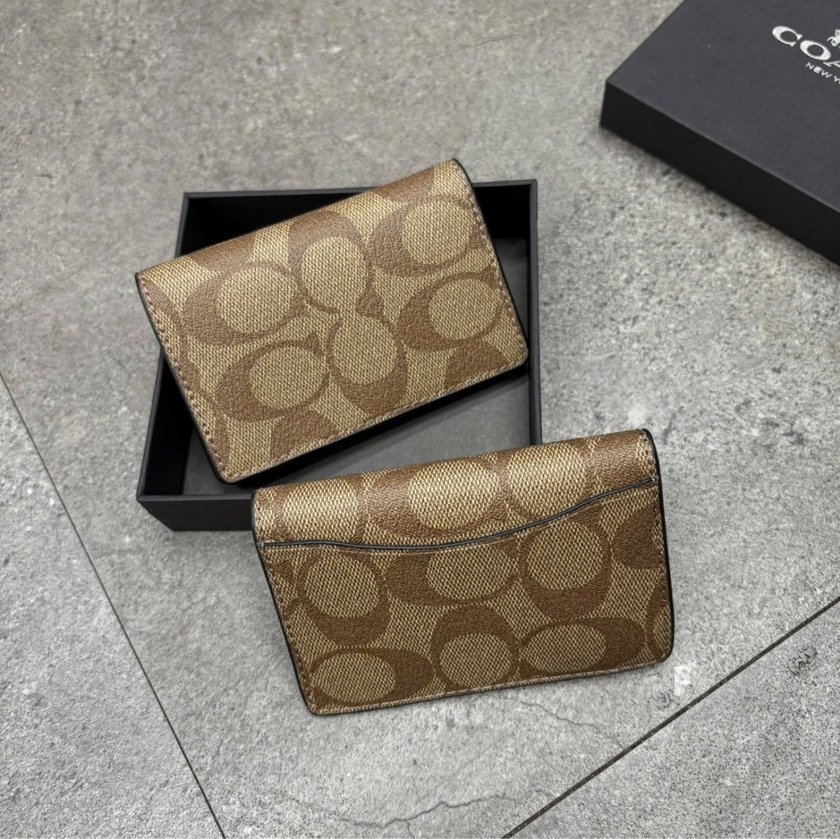 Coach Card Holder Signature Canvas F66549 ktmart 2