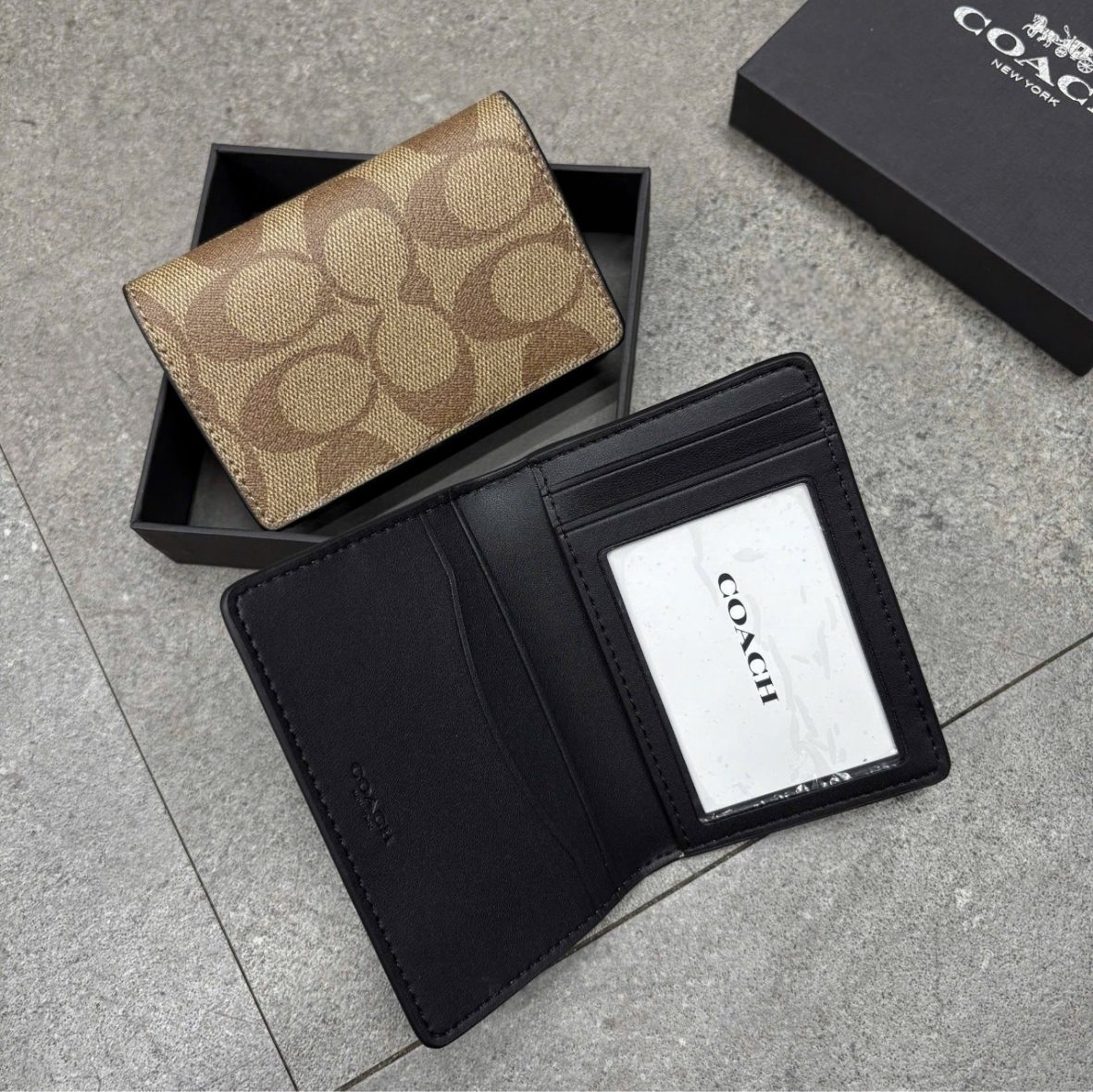 Coach Card Holder Signature Canvas F66549 ktmart 4