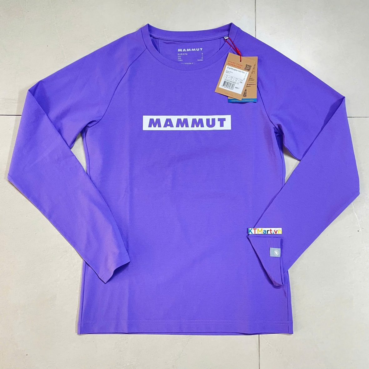 Mammut-Womens-QD-Logo-Longsleeve-T-Shirt-AF-1016-01040 Tím M 1 chiếc