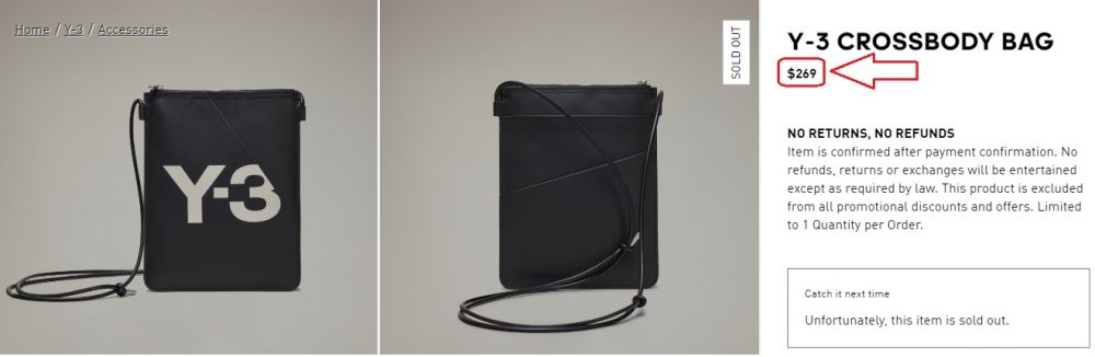Y-3 Crossbody Bag JE2012 ktmart 12