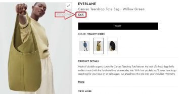 Everlane The Canvas Teardrop Tote ktmart 3