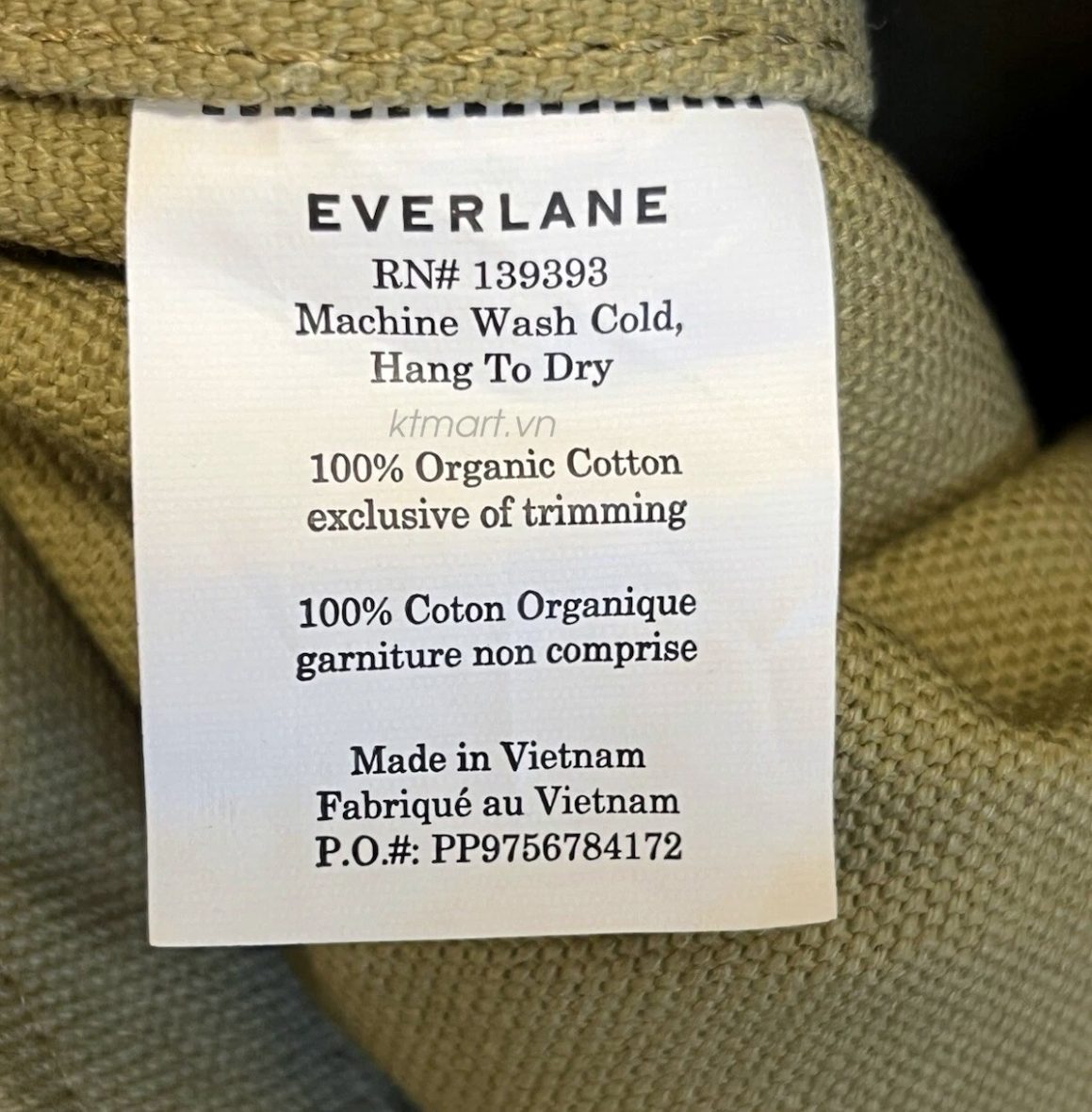 Everlane The Canvas Teardrop Tote ktmart 8