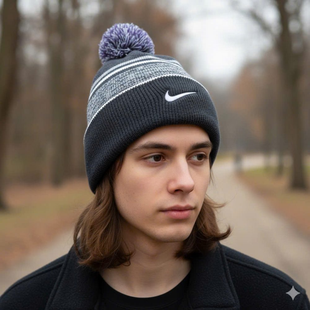Mũ len Nike Unisex Adult The Valley Removable Pom Knit 2-in-1 Beanie Hat