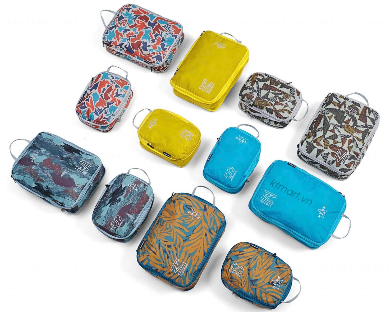 PeakPack Packing Cube Set 2 Compression ktmart 8